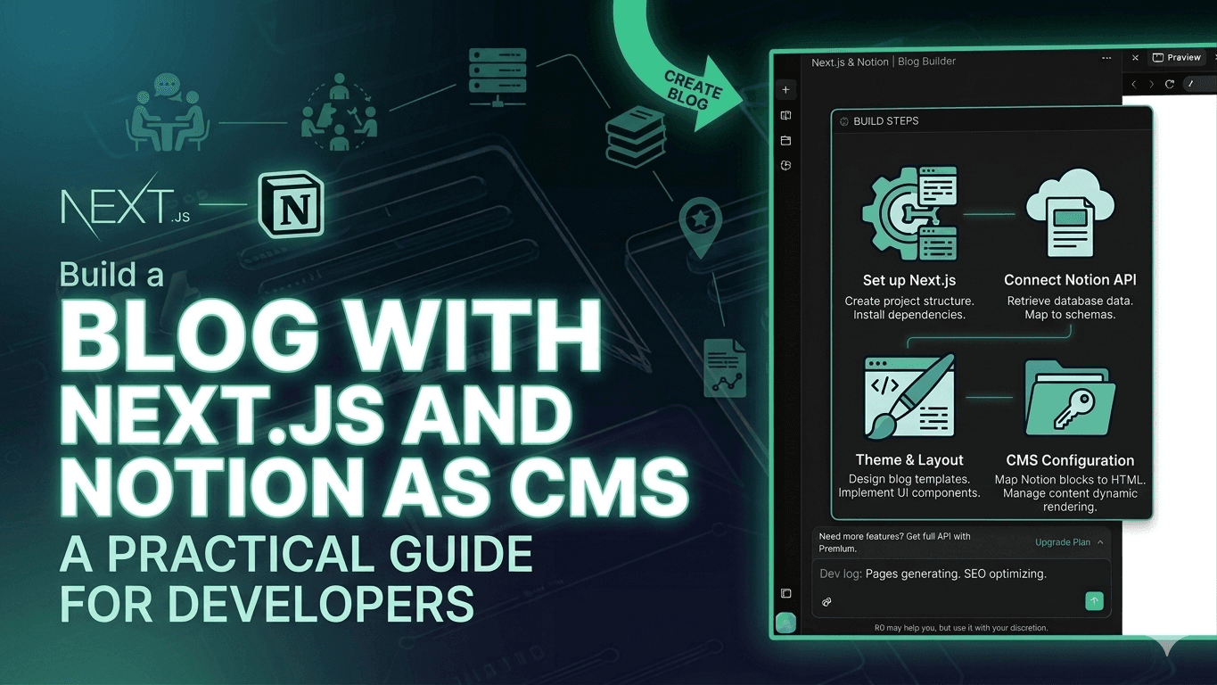 A guide to building a blog with Next.js and Notion as a content management system.
