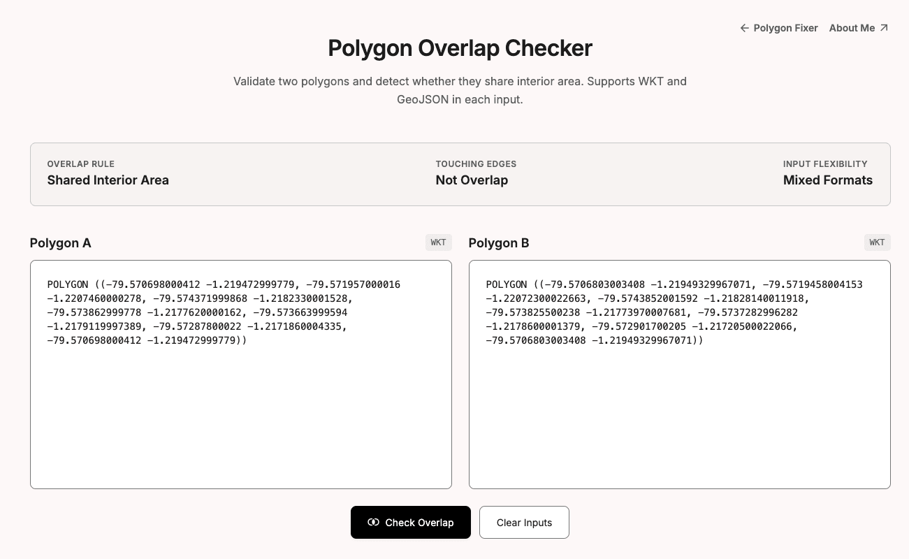 Polygon Overlap Checker